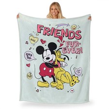Disney Mickey Mouse Friends Furever Fleece Blanket, Gift For Fans