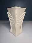 Vintage McCOY Wings Pattern Vase In Matte White