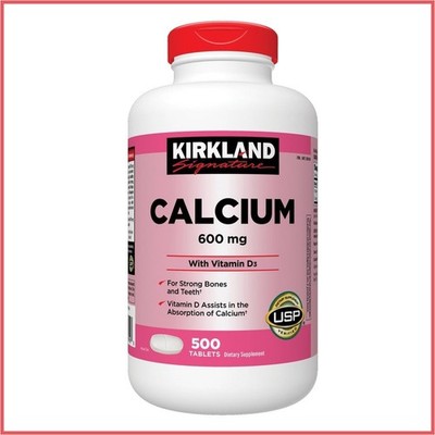 Kirkland Signature Calcium 600 mg. with Vitamin D3, 500 Tablets - Free Shipping!