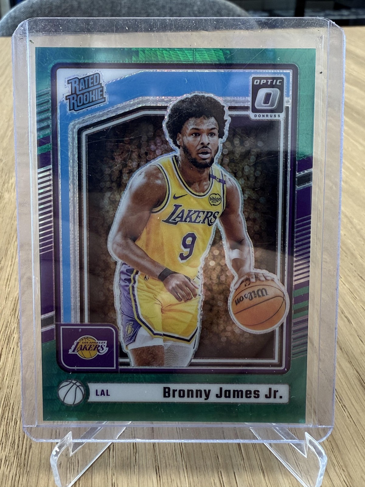 2024-25 Donruss Optic #282 Bronny James Jr. Hyper Green #/249