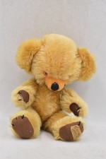 Vintage 50er Jahre Merrythought Cheeky Bear goldener Mohair Teddy mit Glocken Etikett
