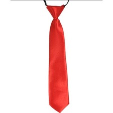 Red Children  s Necktie- Elastic Neck band Stretches 13  to 21  