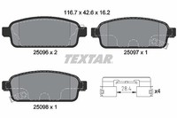 Textar Bremsbelagsatz, Scheibenbremse Hinterachse U.A. FüR Opel, Vauxhall