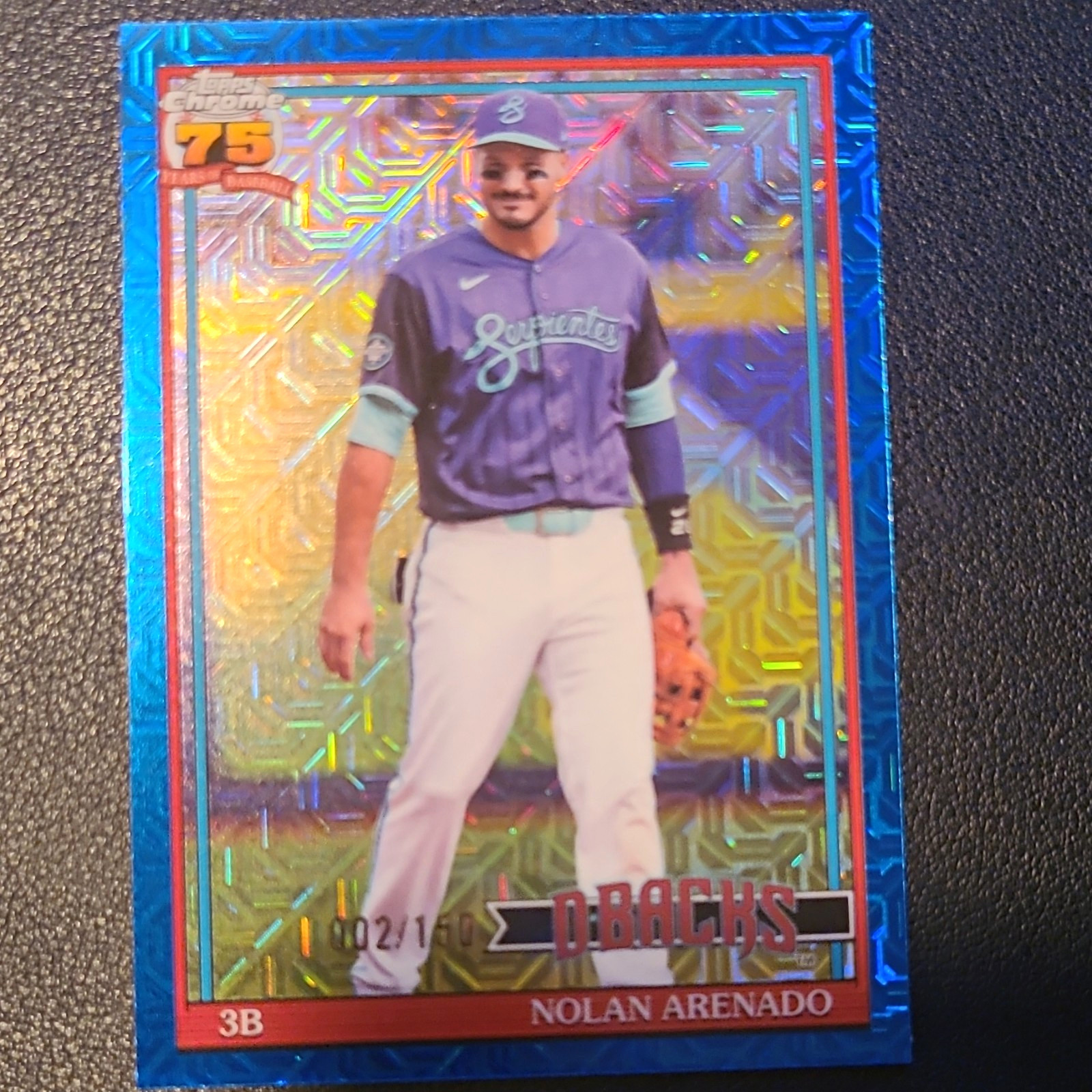 2026 Topps Update Nolan Arenado #U91C-13 1991 Blue Chrome Mojo /150 Diamondbacks