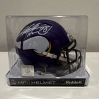 Adrian Peterson Signed Minnesota Vikings Riddell Mini Helmet - Beckett BAS