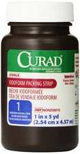 CURAD Iodoform Gauze Packing Strips Sterile 1 x 5 Yards Wound Care Supplies