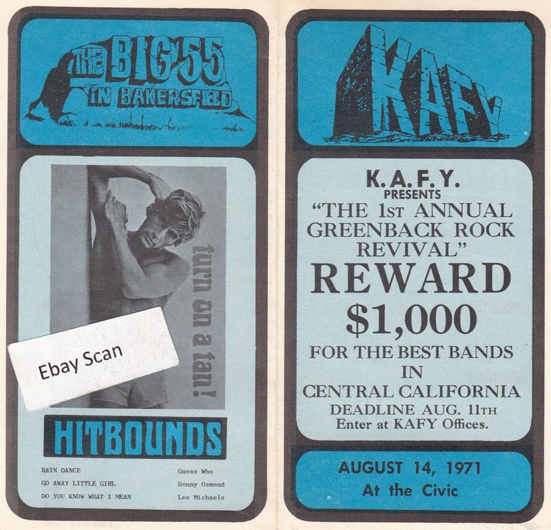 KAFY Bakersfield CA Top 40 Radio Music Survey 8-14-71
