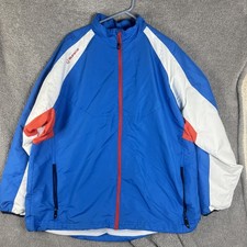 Sunice Windbreaker Jacket Mens 3XL Blue Full Zip Colorblock Golf Lightweight
