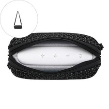 Protective Carrying Case For Wireless Speaker Shockproof And Portable Black