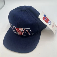 Vintage Sports Specialties Hat Cap Blue Size 7 Team USA Baseball Blue  90s