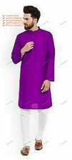 Mens Kurta Indian Cotton Mens Sold Kurta Loose Fit Plus Size Designer Kurta