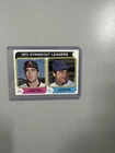 1973 Strikeout Leaders Nolan Ryan & Tom Seaver 1974 Topps Card#207