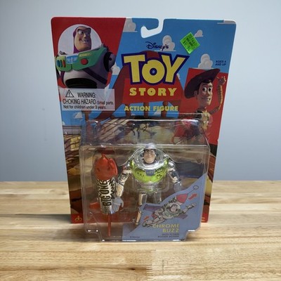 Toy Story Chrome Interstellar Buzz Lightyear W/ Rocket Figure Thinkway
