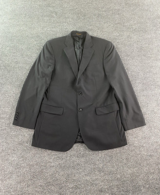 Brooks Brothers Suit Jacket 41 L Black Wool Luxury Designer 346