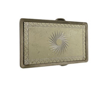 Vintage 1970s Psychedelic Spiral Design Rectangular Shape Fashion Belt Buckle