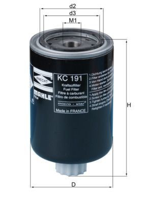 MAHLE KC191 FUEL FILTER