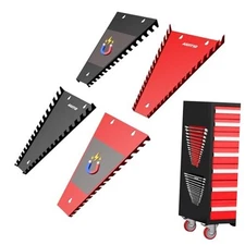 4 Pack Magnetic Wrench Organizer, 64-Slot Magnetic Wrench Organizer Tray 4 pack