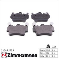 Zimmermann 24049.170.9 Bremsbelagsatz FüR Porsche 911 Cayman Boxster 997 987