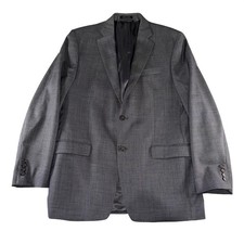 Lauren Ralph Lauren Blazer Mens 42L Gray 100 Wool Suit Jacket Made Canada