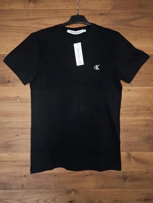 Calvin Klein Jeans T-shirt homme noir M manches courtes logo CK uni - Photo 1/3