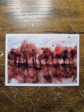 ACEO *Art Print Original Watercolor Sunset  2.5x3.5
