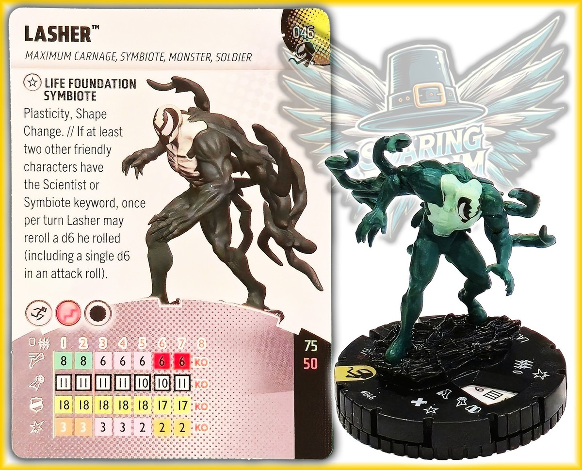 Marvel Heroclix LASHER - 046 - SUPER RARE Venom Set | eBay