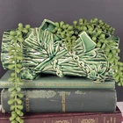 Mccoy Vintage Woodland Log Planter Green Ceramic Axe Saw Rustic Cabin Decor