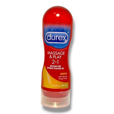 *Durex Massage & Play 2 in 1 Massage and Intimate Pleasure Gel Sensual 6.76oz.