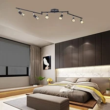  45.5-Inch 6-Light Black Gimbal Head Track Lighting Set. Track Lighting. Swivel 