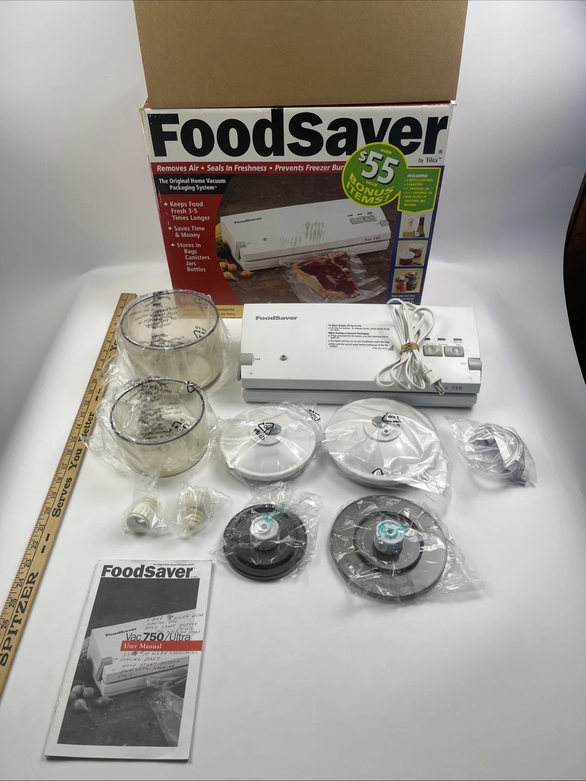 Foodsaver Vac 750 Vacuum Sealer System Tested Works NOS