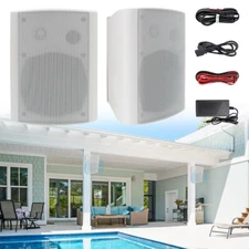 Herdio Outdoor Bluetooth Speakers Waterproof Patio Deck Wall Mount Speakers