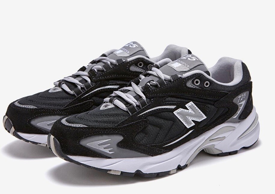 Size 9 - New Balance 725 Black Metallic Silver for sale online | eBay