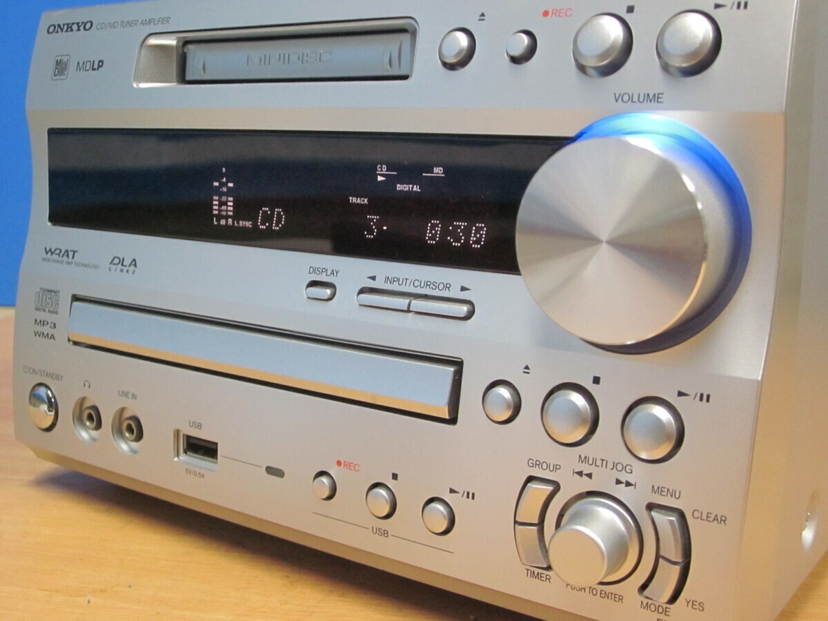 ONKYO　FR-N9NX ONKYO FR-N9NX CD MD USB Recorder Amplifier Deck With remote