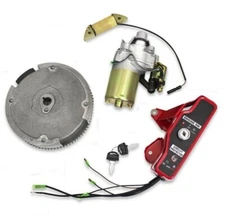 Electric Start Kit fits Honda GX160 GX200 5.5HP 6.5HP Starter Motor Flywheel