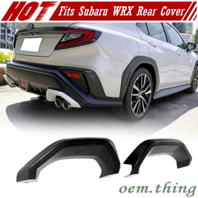 Painted Black Fit For Subaru WRX VB 5th 4D Sedan Exhaust Pipe Cover 2pcs 22-26