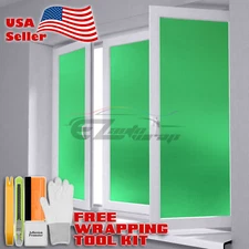 【Frosted Film】 Green Glass Home Bathroom Window Security Privacy Sticker Sheet