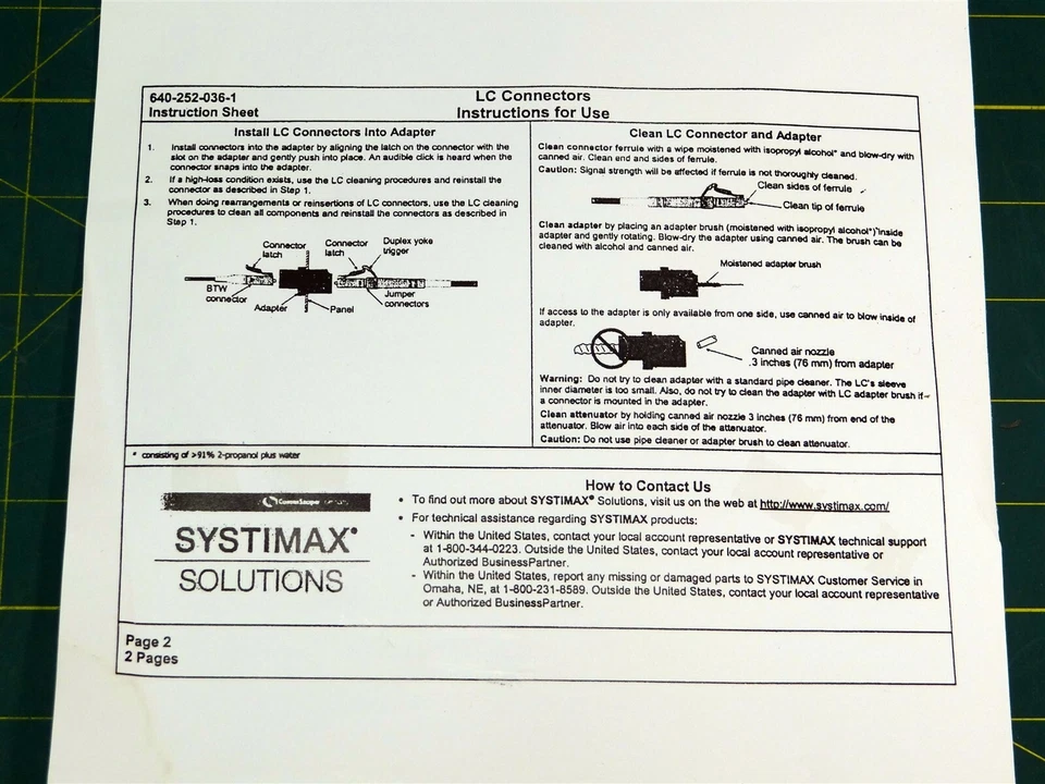 Fiber Optic LC Connector by Systimax Solutions w/ 1.25mm Ferrule and 44" Cable - Image 4 of 4