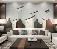 3D Schwalbe Haus Q8974 Tapete Wandgemälde Fototapete Selbstklebend Kay