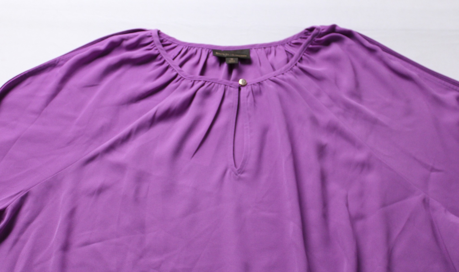 Bold Elements Women's Keyhole Neck Long Sleeve Blouse BL1 Exotic Purple Size 1X