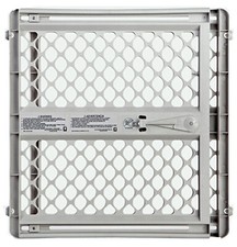 North States 8625 Pet Gate, Light Gray Plastic, 26 to 42 x 26 In. - Quantity 1
