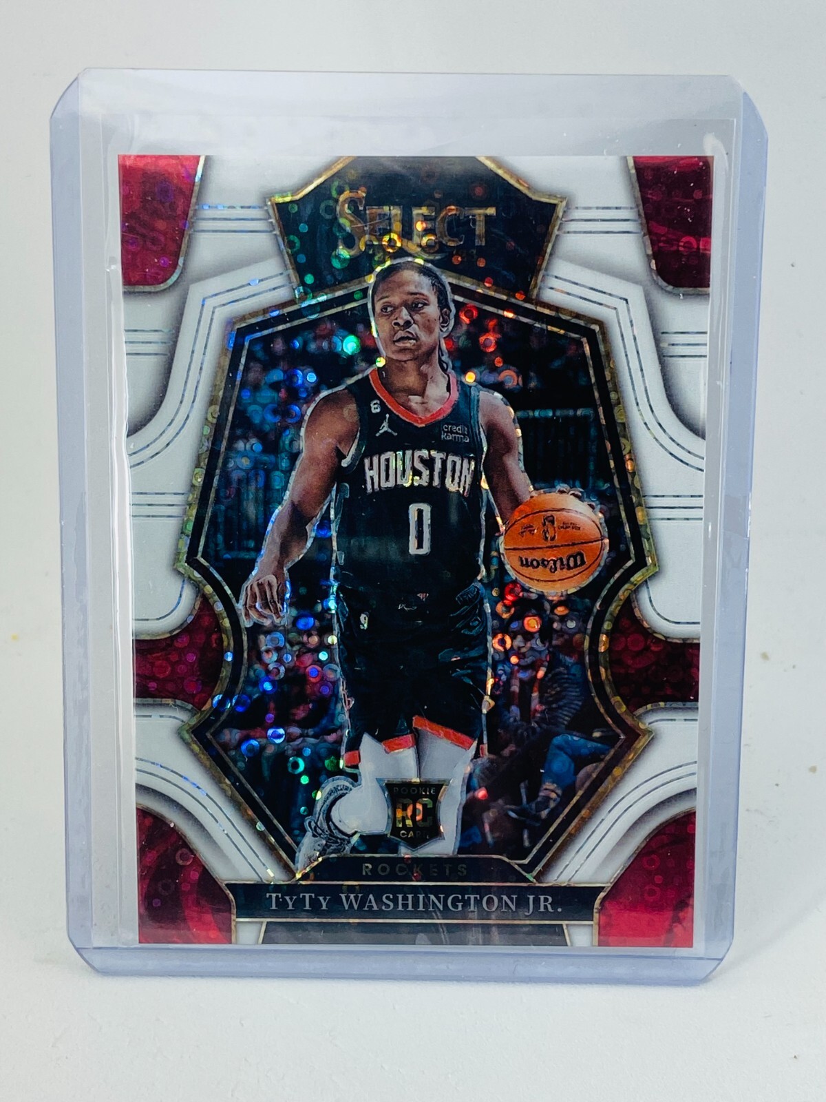 2022-23 Panini Select TyTy Washington Jr. RC Premier Level White Disco #23/75