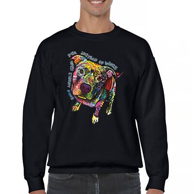 Dean Russo Pit Bull Sweatshirt Some Angels Have Fur Instead of Wings Crewneck