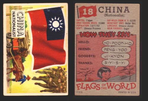 1956 Flaggen der Welt Vintage Sammelkarten Sie wählen Singles #1-#80 Topps - Bild 25 von 75