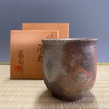Bishu Kiln • Bizen Ware A248 : Japanese Pottery Tea Cup Yumoni Vintage