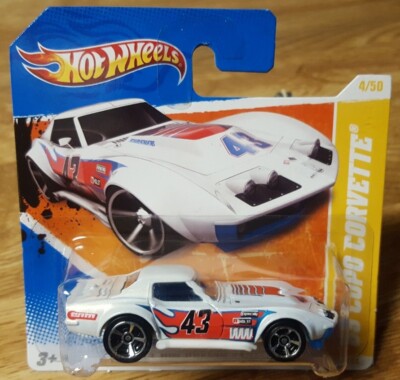 Hot Wheels Chevrolet '69 COPO Corvette #43 White 1:64 Scale New