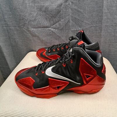 Nike LeBron 11 Away Miami Heat Red Mens Basketball Shoes Sneakers
