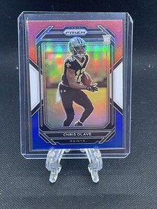 2022 Prizm Chris Olave RC Red White Blue Prizm #310 New Orleans Saints