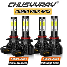 For Chevy Express 1500 2500 3500 LED Headlight Kit 9005 9006 High Low Beam Bulbs