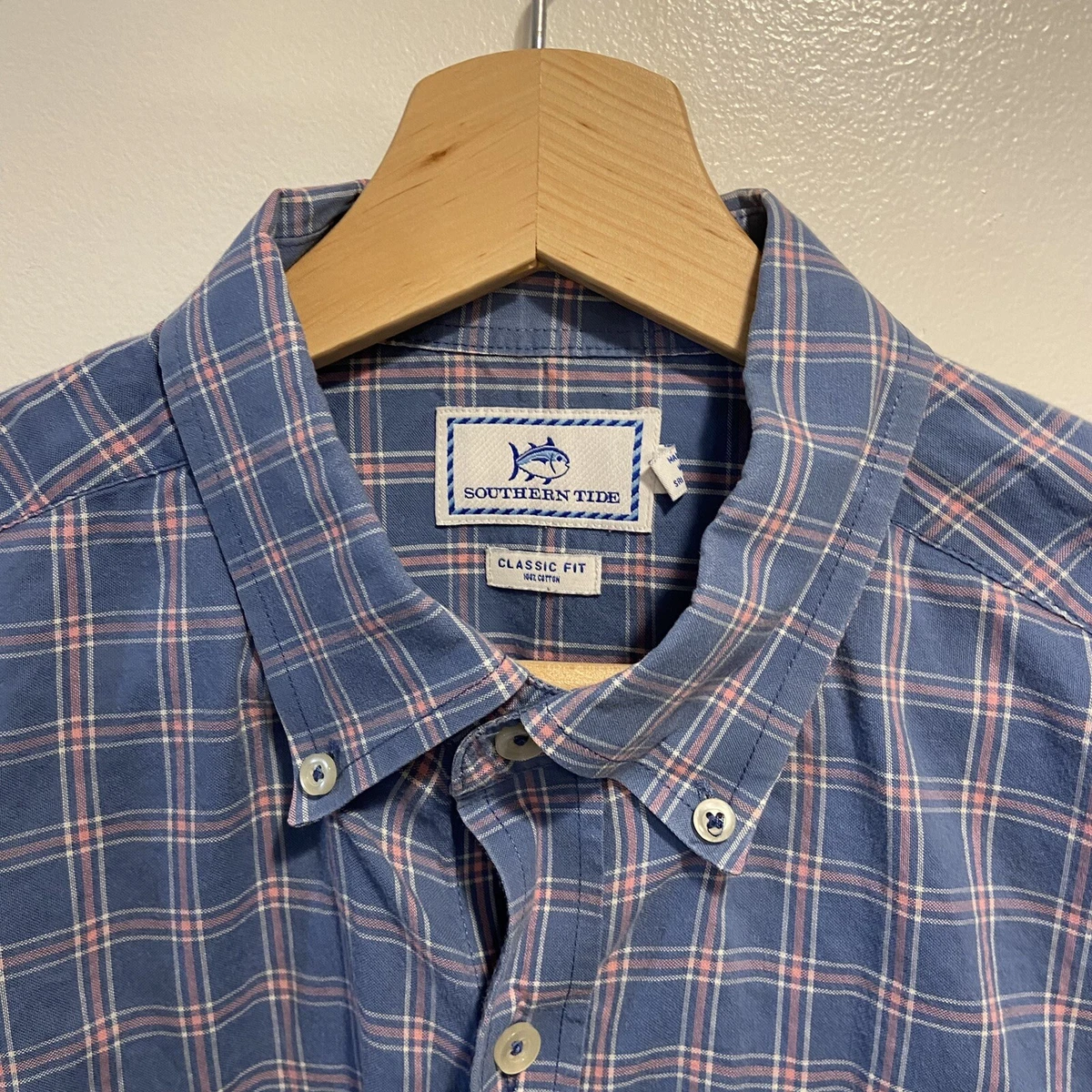 Pink and blue hotsell plaid shirt mens