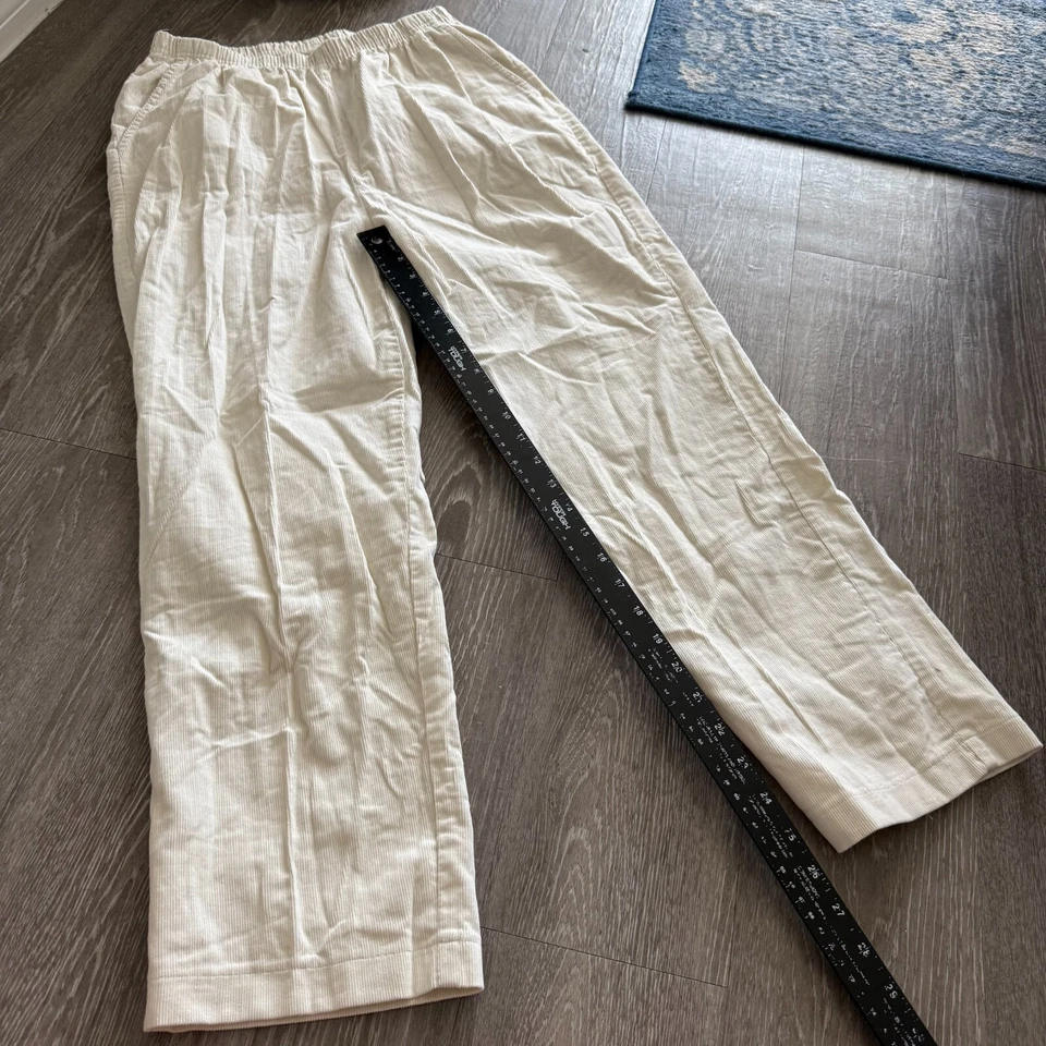 Pantalones plisados vintage años 90 Village Square By Haband para mujer - talla 14 A beige Foto 4 de 4